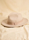 Wool Fedora Hat, White, large