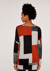 Colourblock Oversized Top, Red, large