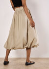 Puff Hem Midi Skirt, Stone, large