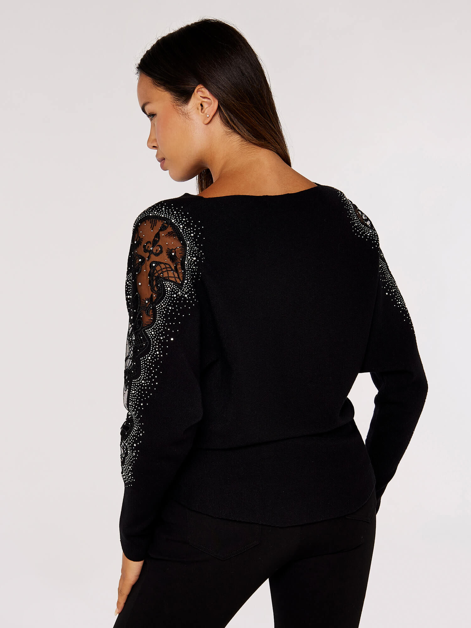 Batwing black jumper deals