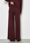 Soft Knit Wide Leg Trousers, Burgundy, large
