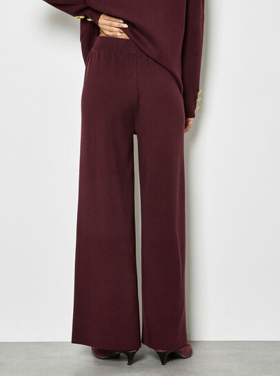 Soft Knit Wide Leg Trousers