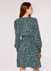 Silhouette Leaf Mini Dress, Green, large