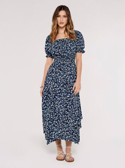 Sarasa Milkmaid Midi Dress