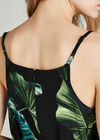 Banana Leaf Print Jumpsuit, Black, large