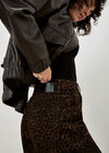 Zoe Wide Leg Leopard Print Jeans, Brown, large