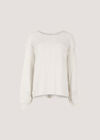 Textured Knit Oversized Jumper, White, large