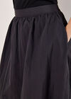 Curve Puffball Midi Skirt, Black, large