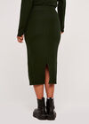 Ribbed Knit Skirt, Green, large