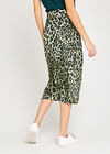 Stone Leopard Print Wrap Skirt, Stone, large