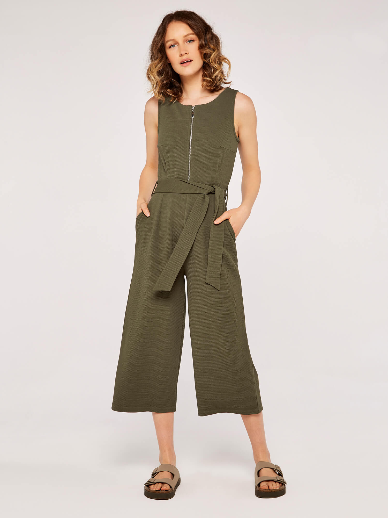 Apricot culotte jumpsuit clearance