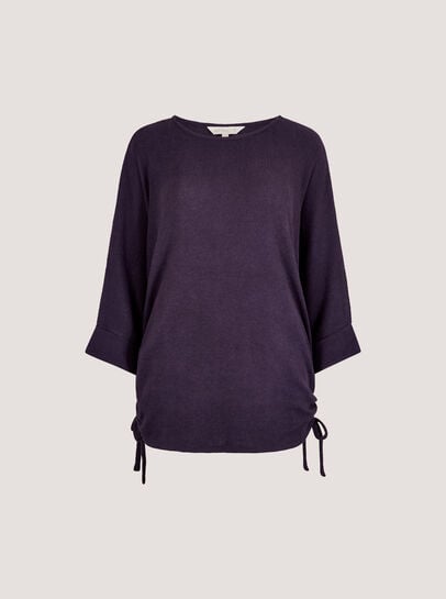 Soft Touch Drawstring Batwing Top