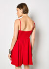 Eyelash Embroidered Cami Mini Dress, Red, large