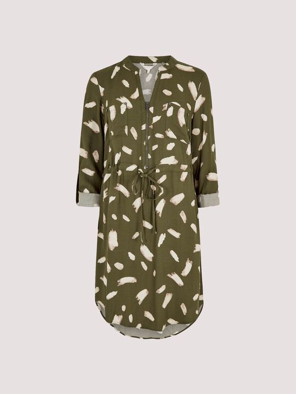 Utility Mini Dress , Khaki, large