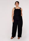 Curve Dungaree Jumpsuit, Black, large