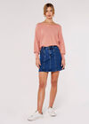 Rib Batwing Crop Jumper, Pink, large