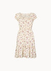 Vintage Floral Mini Dress, Cream, large