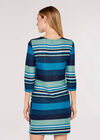 Striped Shift Dress, Navy, large