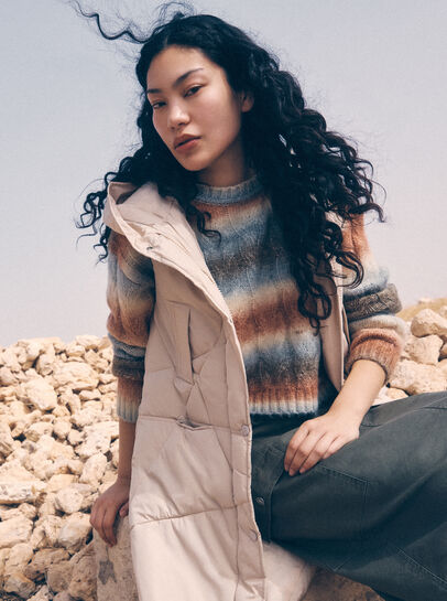 Boxy Space Dye Cable Jumper