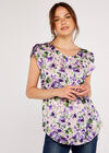 Tulip Print Top, Lilac, large