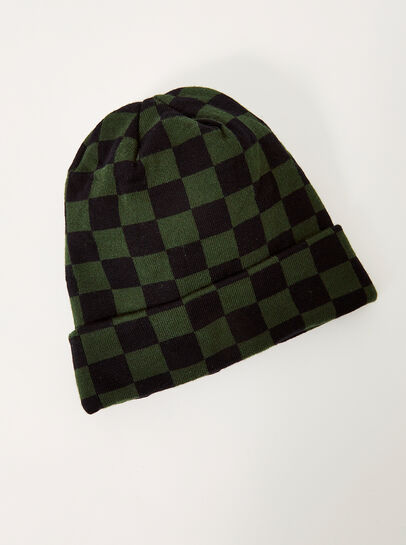 Checkered Beanie Hat