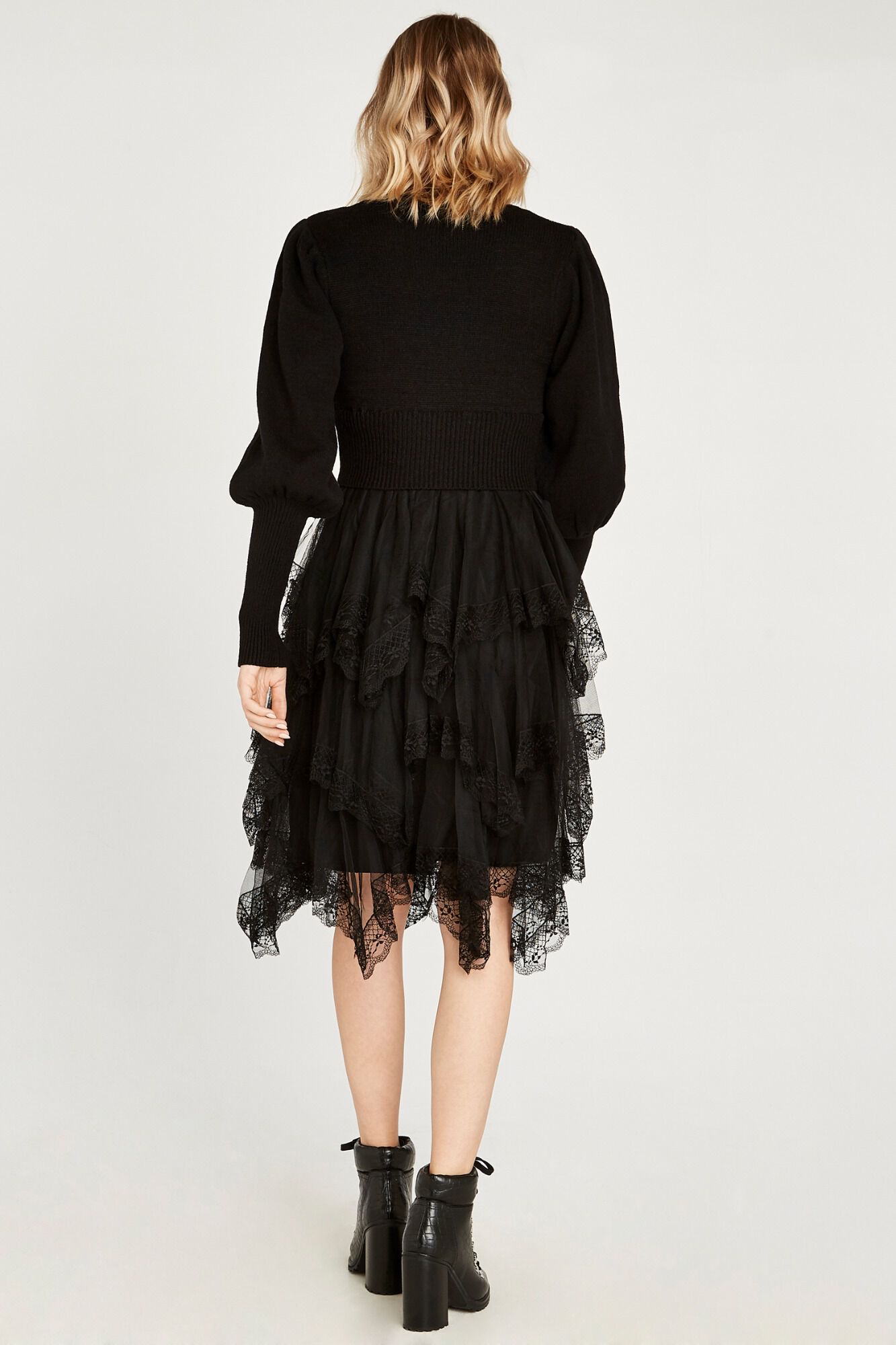 Mesh Skirt Jumper Dress | Apricot UK