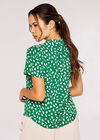  Pebble V Neck Top, Green, large