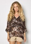 Leopard Kaftan Top, Stone, large