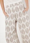 Geo Leaf Palazzo Trousers, Stone, large