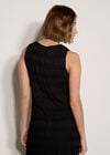 Ruched Chiffon Shell Top, Black, large