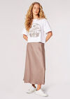 Mushroom Print Cropped T-Shirt, Cream, large