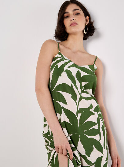 Floral Silhouette Cami Midi Dress
