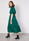 Smocked Waist Shirt Midaxi Dress, Green, large
