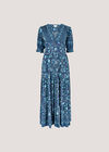 Sarasa Floral Maxi Dress, Navy, large