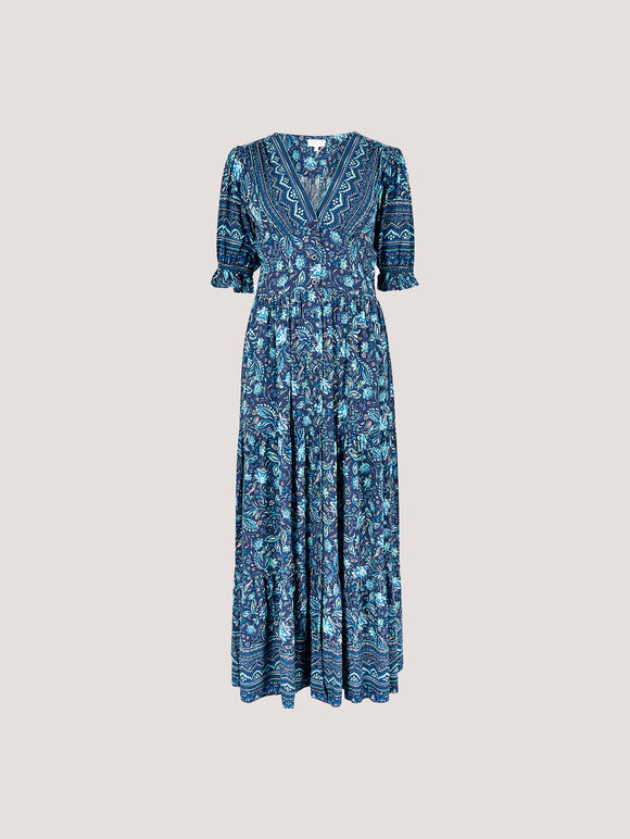 Sarasa Floral Maxi Dress, Navy, large