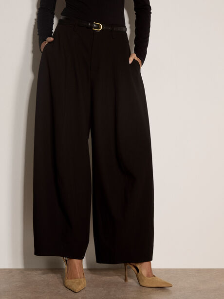 Oversized Wide-Leg Barrel Trousers