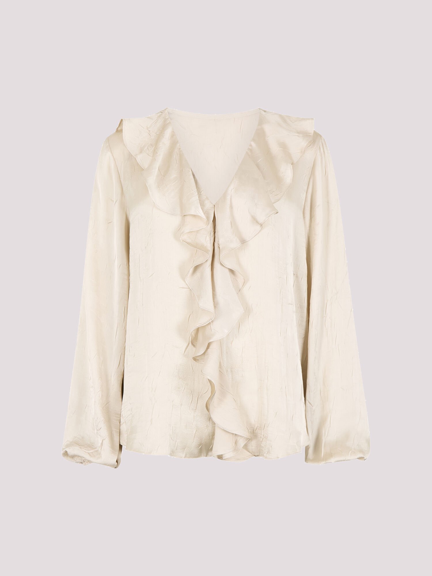 Ameri☆ RUFFLE FRILL CHIFFON BLOUSE ホワイト AMERI RUFFLE FRILL CHIFFON BLOUSEアイボリーF - メルカリ