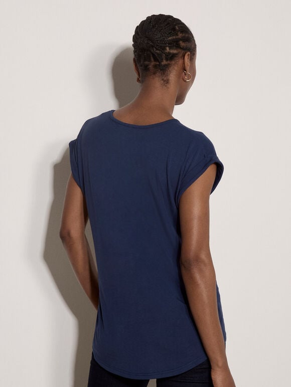 Jersey T-Shirt, Navy, large