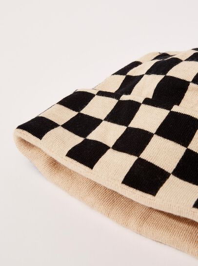 Checkered Beanie Hat