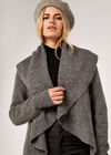 Waterfall Cardigan, Dark Grey - Charcoal, large