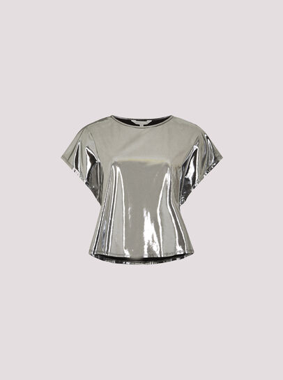 Foil Cropped T-Shirt