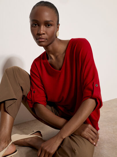 Soft Touch Oversized Batwing Top