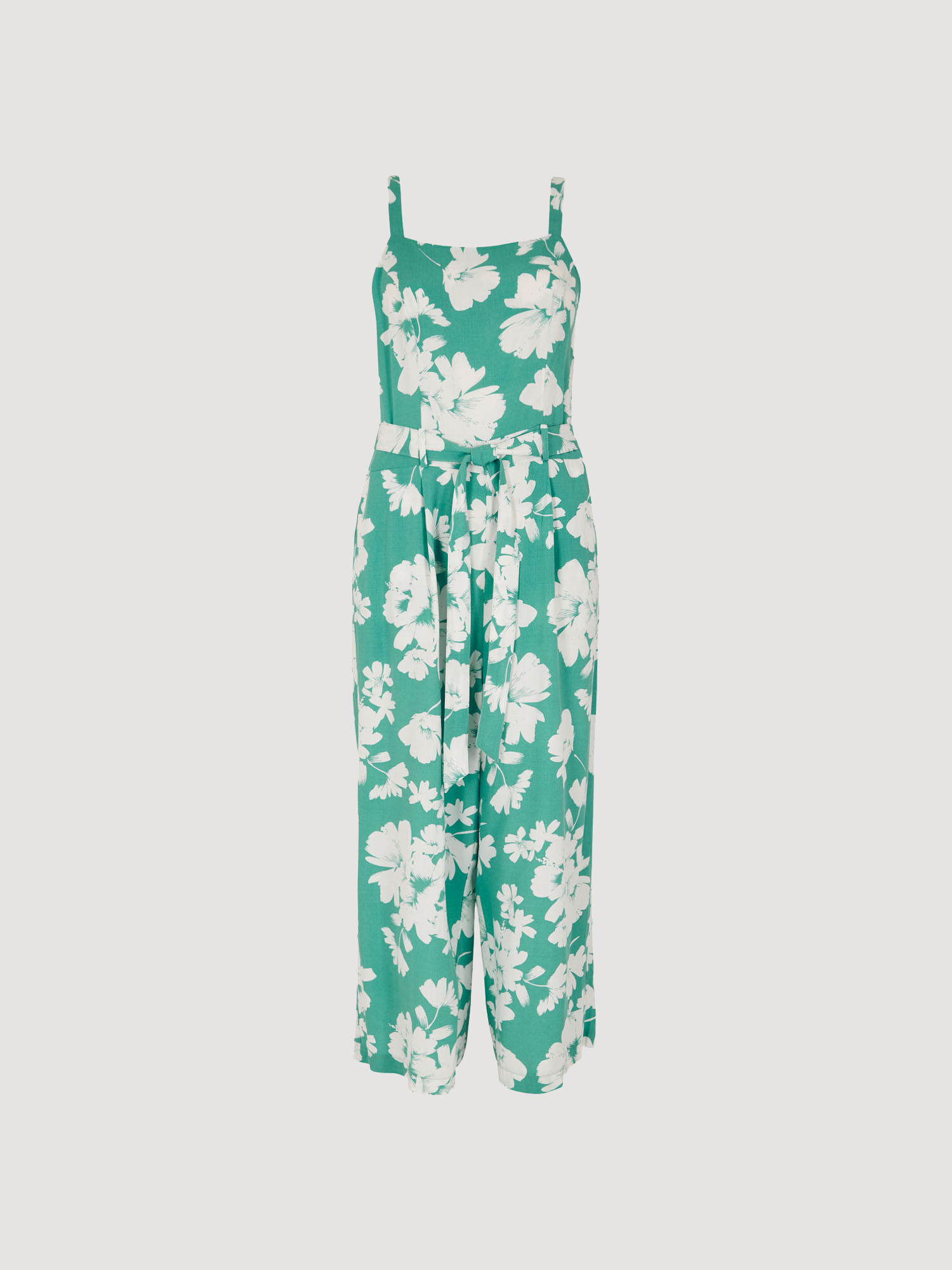 Jumpsuit Mit Weitem Bein Und Floraler Silhouette Apricot Kleidung