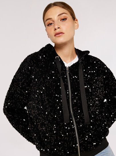 Sequin Bomber Jacket