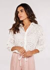 Broderie Anglaise Shirt, White, large