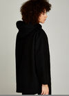 Boucle Borg Zip Through Cape, Black, large