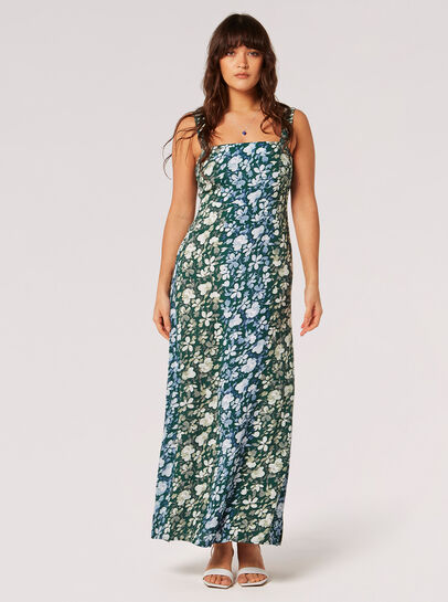 Floral Rose Ombre Camisole Maxi Dress