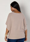 Curve Waffle Knit Top, Stone, large