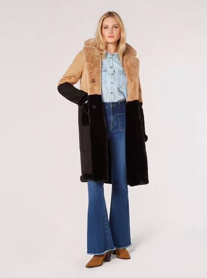 Reversible Suede Fur Coat