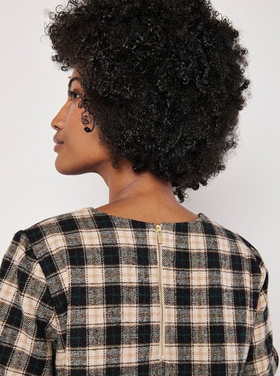 Check Print Swing Mini Dress